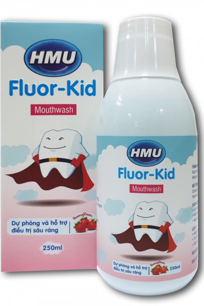 NƯỚC SÚC MIỆNG HMU FLUOR - KID, dự phòng và hỗ trợ điều trị sâu răng cho trẻ em.